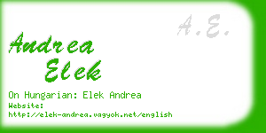 andrea elek business card